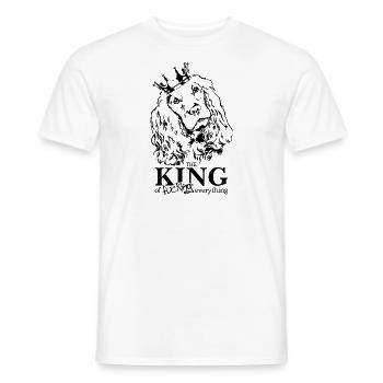 COCKER SPANIEL King Hundespruch Hunde Wilsigns - Männer T-Shirt - Weiß - Vorne - AI Model Male 178 dark (178cm)
