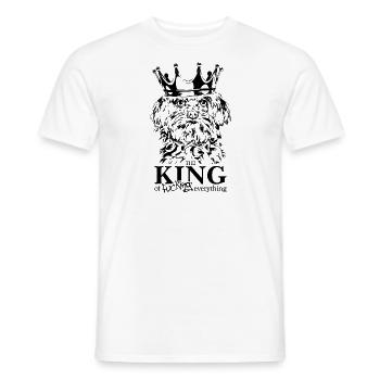 Roi maltais de tout Chiens Disant - T-shirt homme - blanc - Devant - AI Model Male 178 dark (178cm)