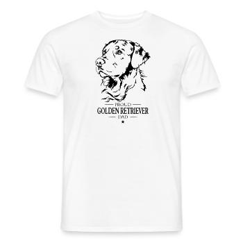 Golden Retriever Dad Dogs Dog Wilsigns - Men's T-Shirt - white - Front - AI Model Male 178 dark (178cm)