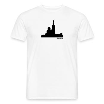 Marseille - T-shirt homme - blanc - Devant - AI Model Male 178 dark (178cm)