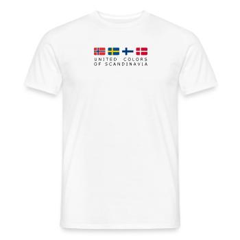 UNITED COLORS OF SCANDINAVIA black-lettered - Men's T-Shirt - white - Front - AI Model Male 178 dark (178cm)