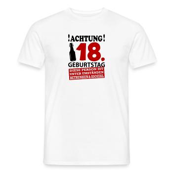 18 Geburtstag Besoffen Alkohol Jahre - Männer T-Shirt - Weiß - Vorne - AI Model Male 178 dark (178cm)