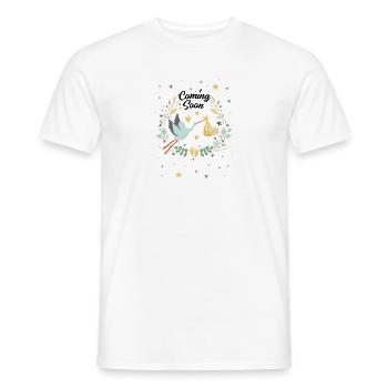 Baby Coming Soon - Men's T-Shirt - white - Front - AI Model Male 178 dark (178cm)
