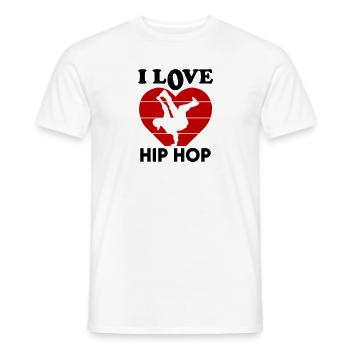 I Love Hip Hop Ich liebe Hip Hop Dancing Tanzen - Männer T-Shirt - Weiß - Vorne - AI Model Male 178 dark (178cm)