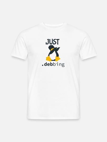 Dabbing Pinguin Just .debbing - Männer T-Shirt - Weiß
