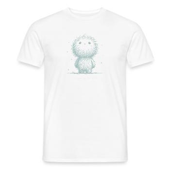 I believe in cute aliens minimalist saying - Men's T-Shirt - white - Front - AI Model Male 178 dark (178cm)