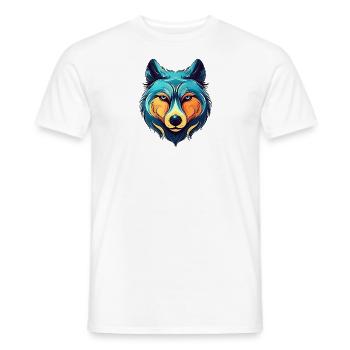 Die Aura des Wolfes - Männer T-Shirt - Weiß - Vorne - AI Model Male 178 dark (178cm)