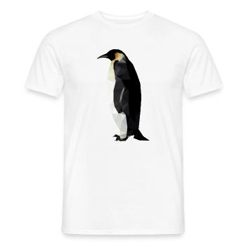 Penguin polygon geometric shapes - Men's T-Shirt - white - Front - AI Model Male 178 dark (178cm)