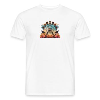 Sunset Ferris Wheel Travel Vibe - Men's T-Shirt - white - Front - AI Model Male 178 dark (178cm)