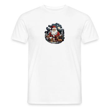 Père Noël renne - T-shirt homme - blanc - Devant - AI Model Male 178 dark (178cm)