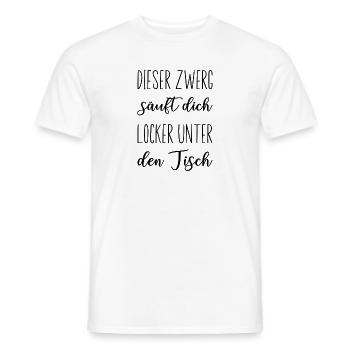 Schwarzweiß Quadrat Minimal - Männer T-Shirt - Weiß - Vorne - AI Model Male 178 dark (178cm)