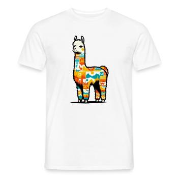Alpaga - T-shirt homme - blanc - Devant - AI Model Male 178 dark (178cm)