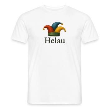 Helau Karneval Jester Hut - Männer T-Shirt - Weiß - Vorne - AI Model Male 178 dark (178cm)