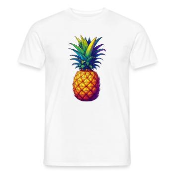 Pineapple - Men's T-Shirt - white - Front - AI Model Male 178 dark (178cm)