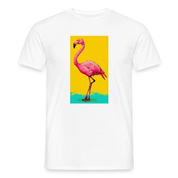 Flamingo - Männer T-Shirt - Weiß - Vorne - AI Model Male 178 dark (178cm)