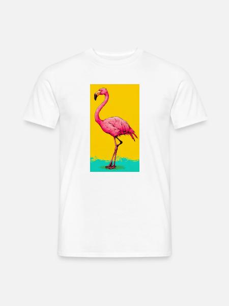 Flamant - T-shirt homme - blanc