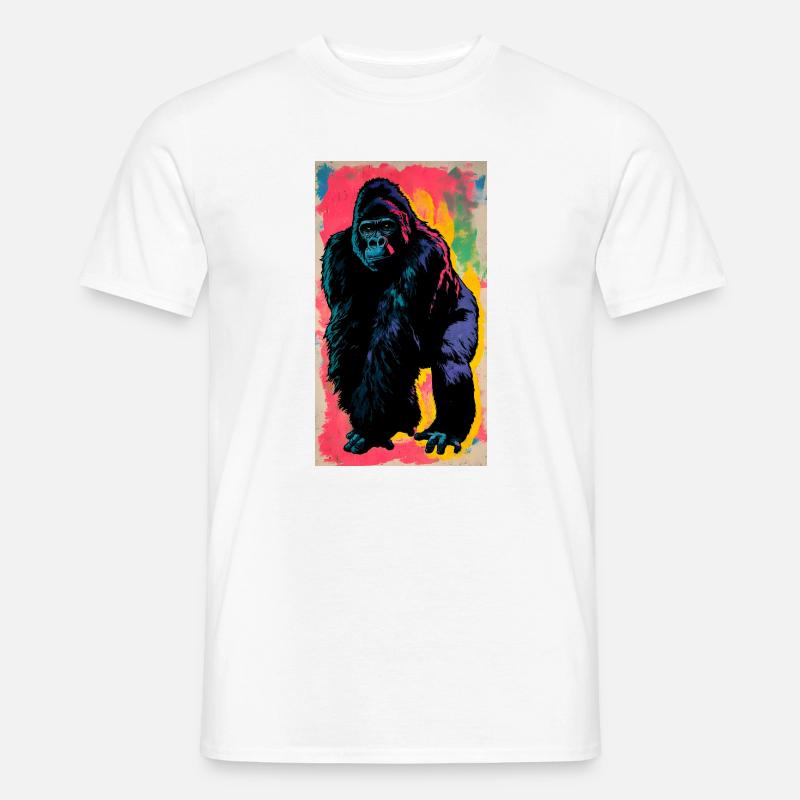 Gorilla - Männer T-Shirt - Weiß