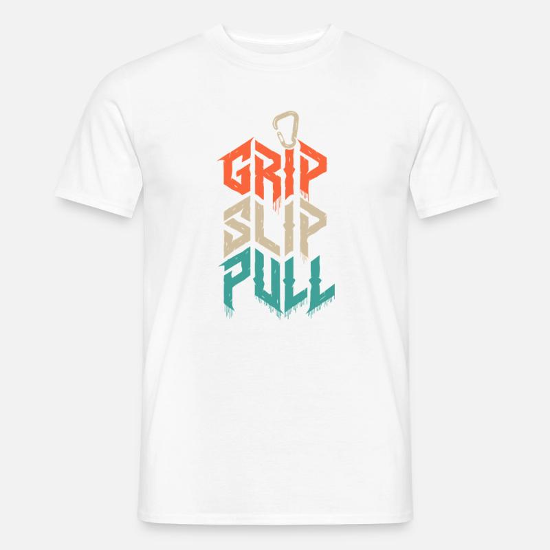Grip Slip Pull Climbing Grunge - Men's T-shirt - white
