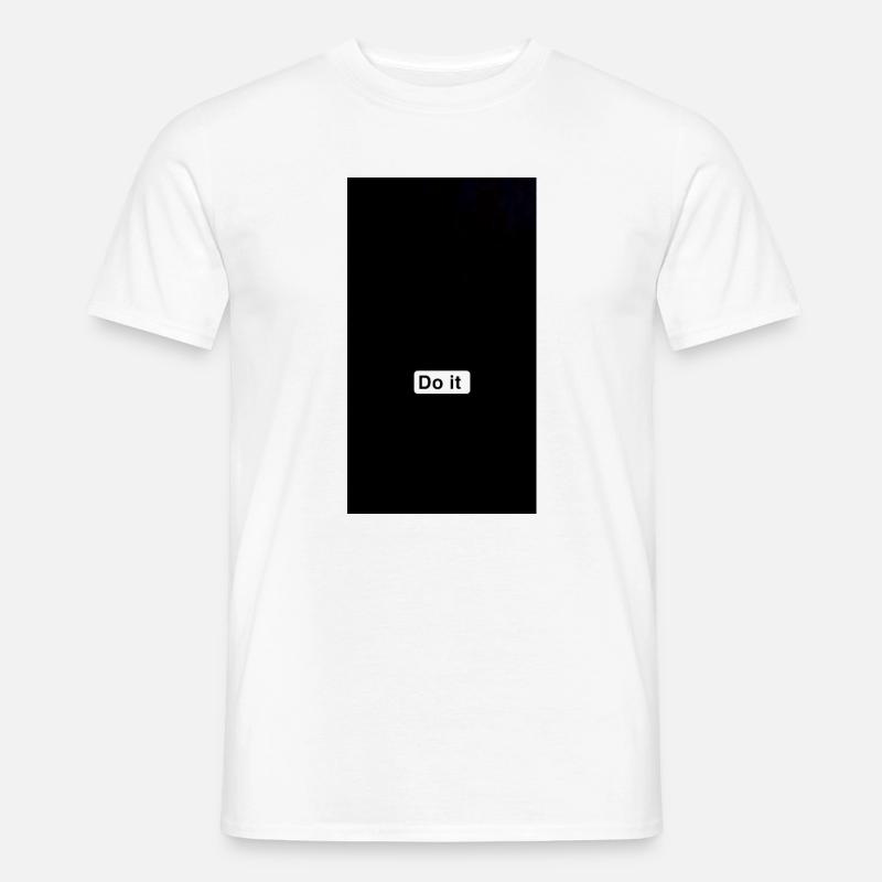 Do It Minimal Black - Men's T-Shirt - white