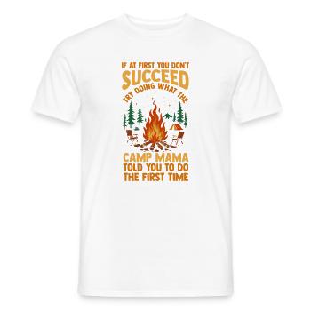 Camping Mom Mother Life Forest Camper - Männer T-Shirt - Weiß - Vorne - AI Model Male 178 dark (178cm)