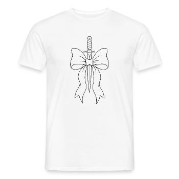 Dolch Schleife Line Art - Männer T-Shirt - Weiß - Vorne - AI Model Male 178 dark (178cm)