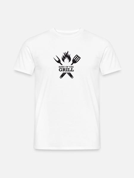 King of the Grill - Männer T-Shirt - Weiß