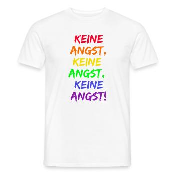 KEINE ANGST, MUT GEGEN RECHTS, WIDERSTAND, FCK NZS - Männer T-Shirt - Weiß - Vorne - AI Model Male 178 dark (178cm)