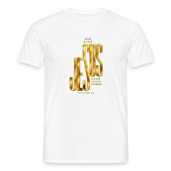 Der Name Jesus hat Kraft Jesus Geschenkidee - Männer T-Shirt - Weiß - Vorne - AI Model Male 178 dark (178cm)