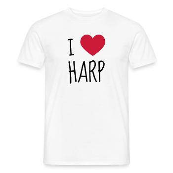 Harfe Harfenist Musik Musiker Musikerin - Männer T-Shirt - Weiß - Vorne - AI Model Male 178 dark (178cm)