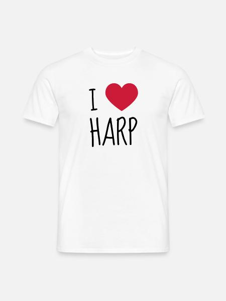 harpe harpiste Musique Musicien Concert - T-shirt homme - blanc