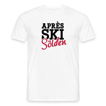 Apres Ski Sölden - T-shirt homme - blanc - Devant - AI Model Male 178 dark (178cm)