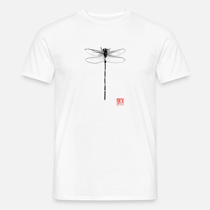Libelle - Männer T-Shirt - Weiß