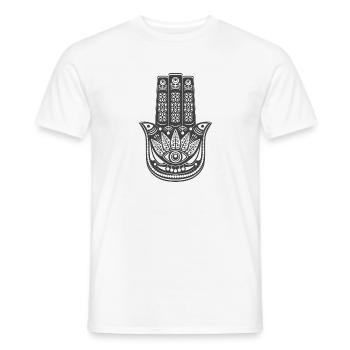 Fatma's hand - Men's T-Shirt - white - Front - AI Model Male 178 dark (178cm)