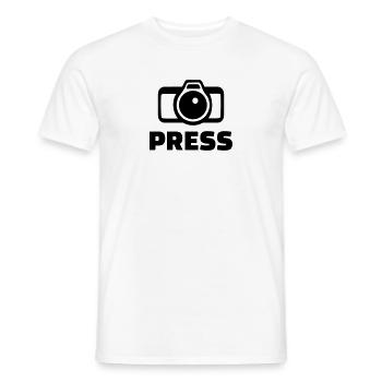 Press - T-shirt homme - blanc - Devant - AI Model Male 178 dark (178cm)