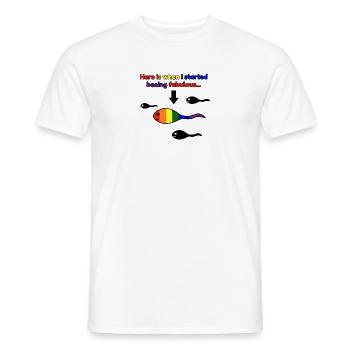 Têtards LGBT fabuleux arc-en-ciel - T-shirt homme - blanc - Devant - AI Model Male 178 dark (178cm)
