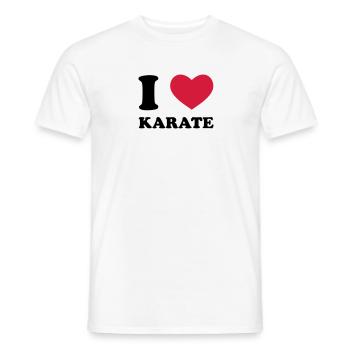 Karate - Männer T-Shirt - Weiß - Vorne - AI Model Male 178 dark (178cm)