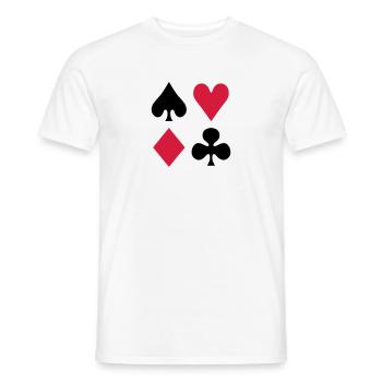 Poker - Männer T-Shirt - Weiß - Vorne - AI Model Male 178 dark (178cm)