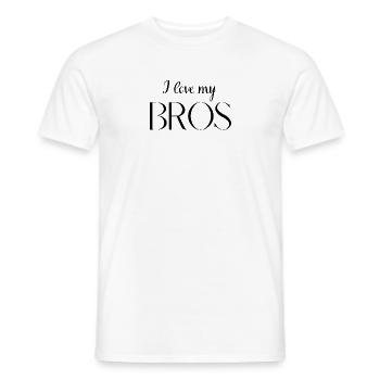 Ich liebe meine Brüder - Männer T-Shirt - Weiß - Vorne - AI Model Male 178 dark (178cm)