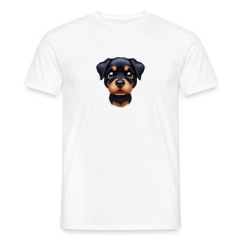 Adorable Rottweiler Art - T-shirt homme - blanc - Devant - AI Model Male 178 dark (178cm)