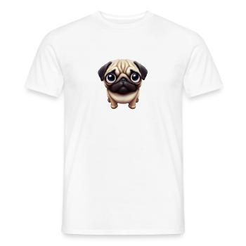 In die Mopswelt - Männer T-Shirt - Weiß - Vorne - AI Model Male 178 dark (178cm)