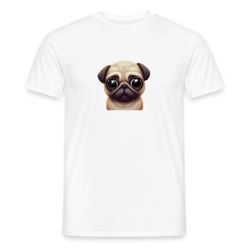 Entzückende Mopskunst - Männer T-Shirt - Weiß - Vorne - AI Model Male 178 dark (178cm)