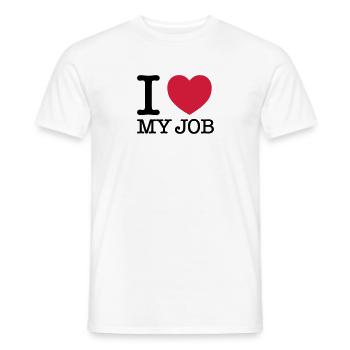 I Love My Job - T-shirt homme - blanc - Devant - AI Model Male 178 dark (178cm)