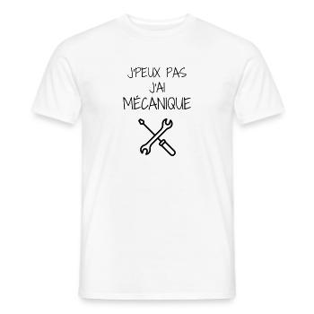 Mechanic Mechanik Mécanique Mécanicien Garage - Men's T-Shirt - white - Front - AI Model Male 178 dark (178cm)
