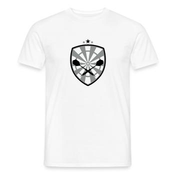 Dart Wappen - zweifarbig - Männer T-Shirt - Weiß - Vorne - AI Model Male 178 dark (178cm)