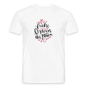 Happy Easter her bunnies - Men's T-Shirt - white - Front - AI Model Male 178 dark (178cm)