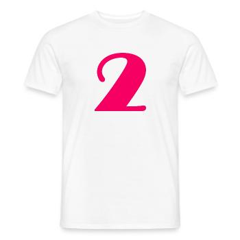 2. 2 JAHRE. 2. JUBILÄUM. GEBURTSTAG 2 JAHRE - Männer T-Shirt - Weiß - Vorne - AI Model Male 178 dark (178cm)