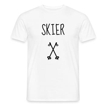 Skifahren Skifahrer Sport Ski Spieler - Männer T-Shirt - Weiß - Vorne - AI Model Male 178 dark (178cm)