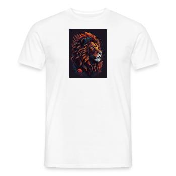 löwe - Männer T-Shirt - Weiß - Vorne - AI Model Male 178 dark (178cm)