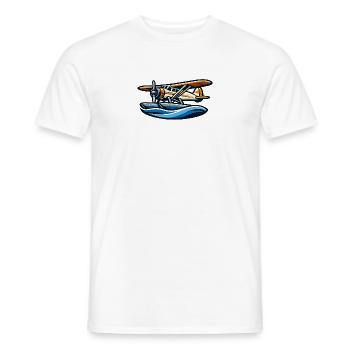 Retro-Seaplane über Wellen - Männer T-Shirt - Weiß - Vorne - AI Model Male 178 dark (178cm)