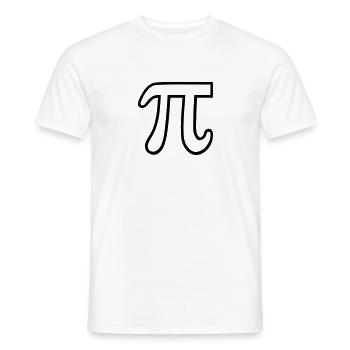 Pi - Men's T-Shirt - white - Front - AI Model Male 178 dark (178cm)